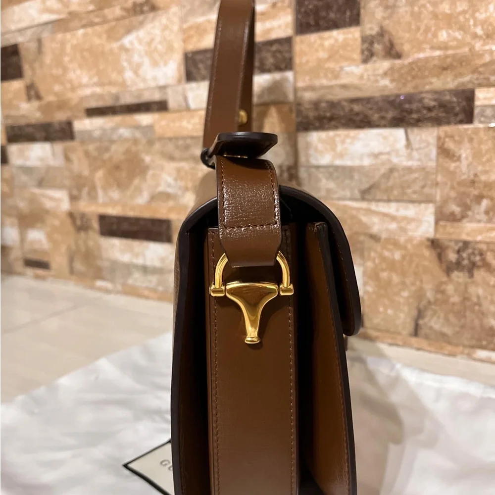 SOLD ON OTHER PLATFORMS - GUCCI HORSEBIT 1955 SHOULDER BAG - Picture 5 of 15